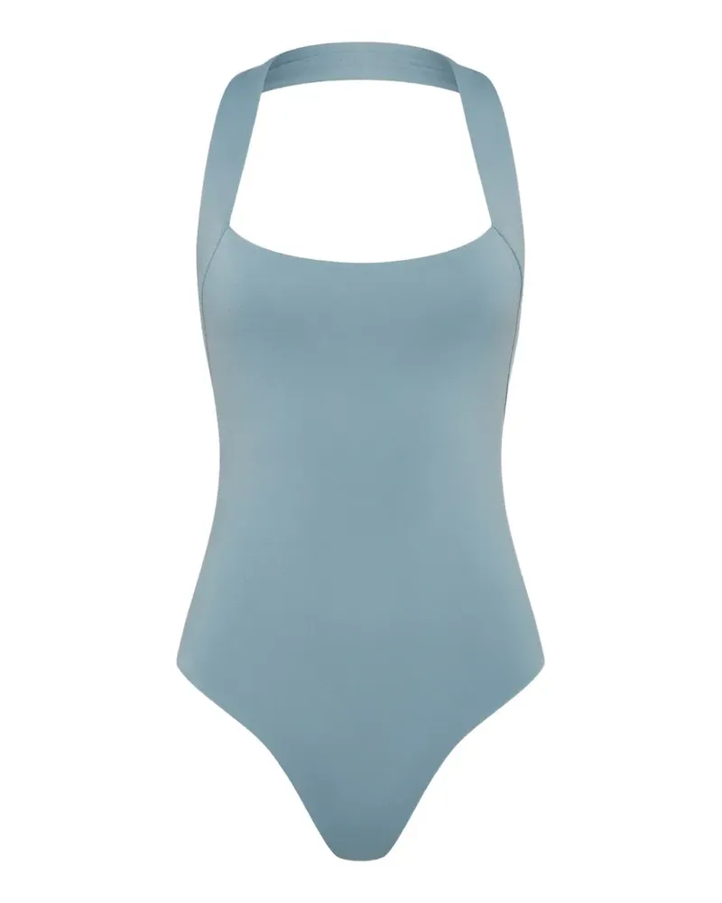 BONDI BORN Candice Neckholder-Badeanzug - Blau Blau