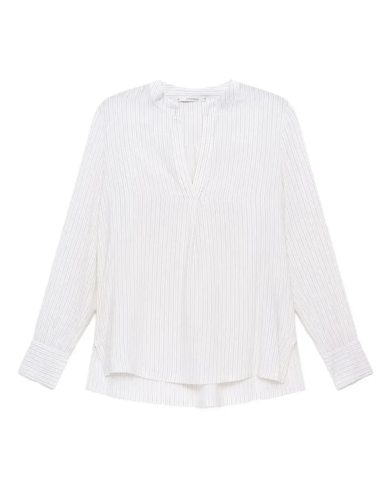 Maliparmi Oversized-Tunika mit Nadelstreifen - Weiß Weiß