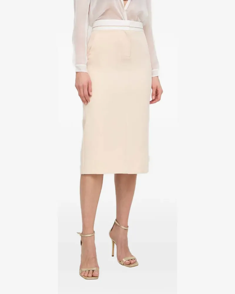 Patrizia Pepe Midirock mit Schlitz - Nude Nude