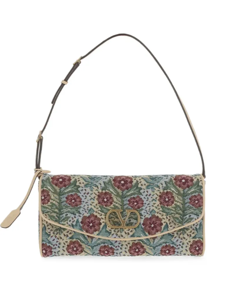 Valentino Garavani Locò Schultertasche mit Blumenmuster - Grün Grün