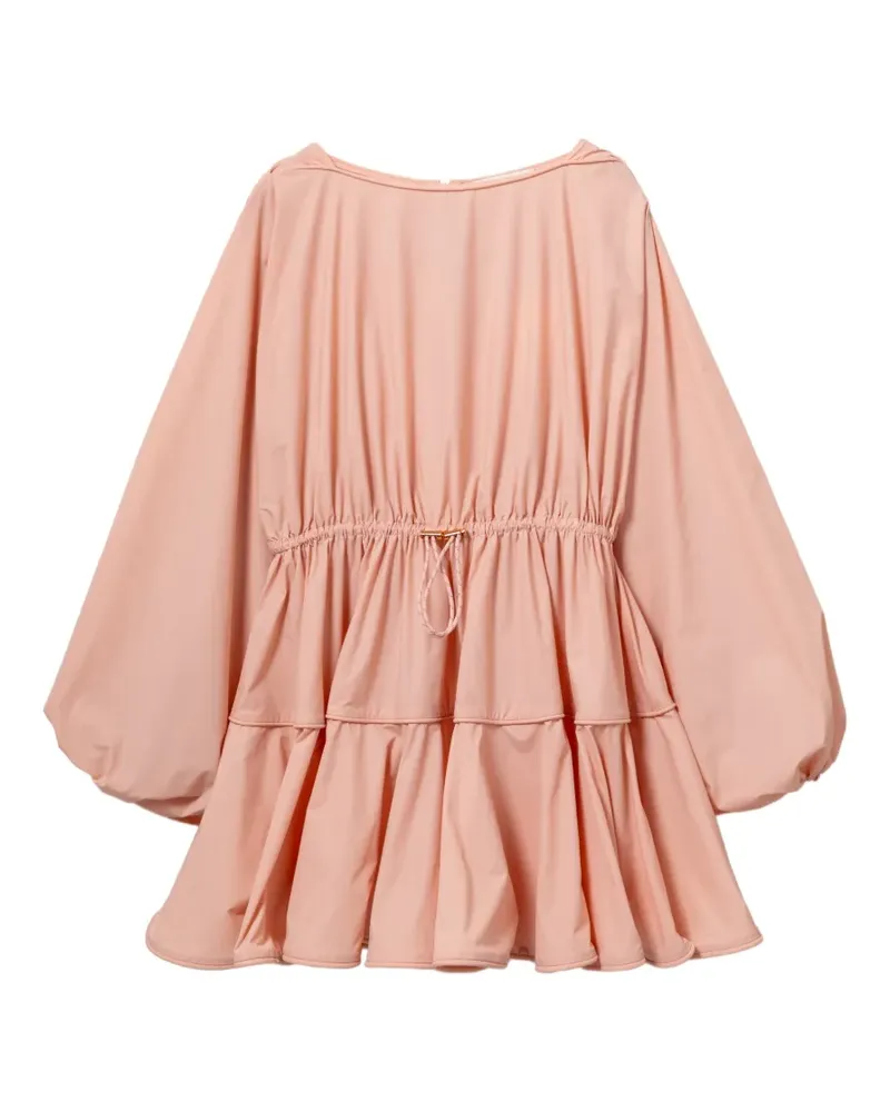 Zimmermann Gestuftes Kleid mit Kordelzug - Rosa Rosa