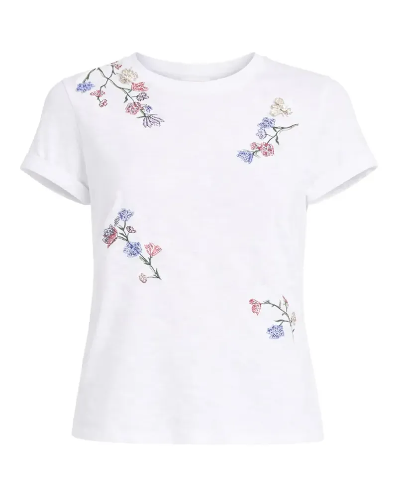 Cinq à Sept floral whispering vines bree T-shirt - Weiß Weiß