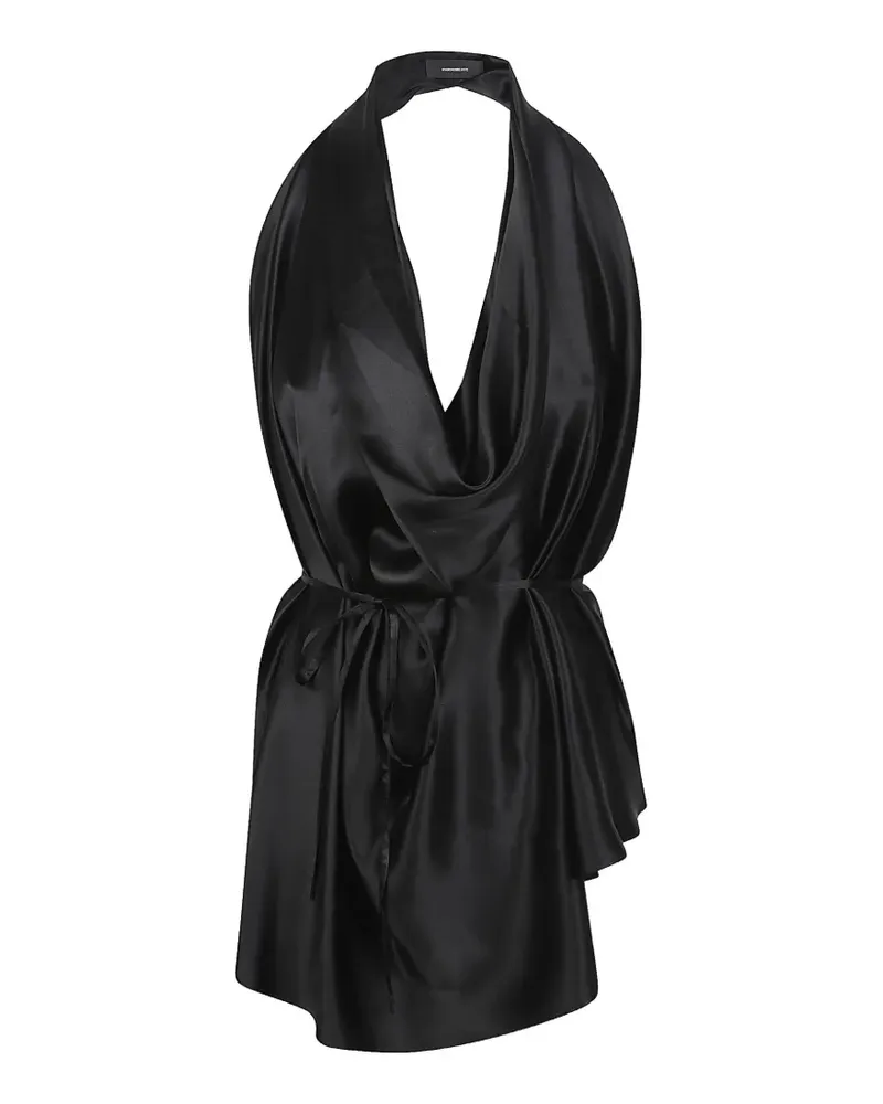 WARDROBE.NYC draped tie waist top - Schwarz Schwarz