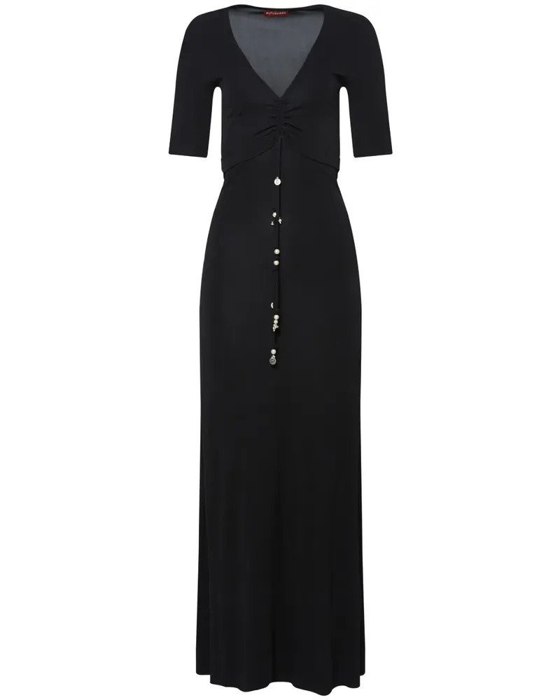 Altuzarra Kurzärmeliges Kleid - Schwarz Schwarz