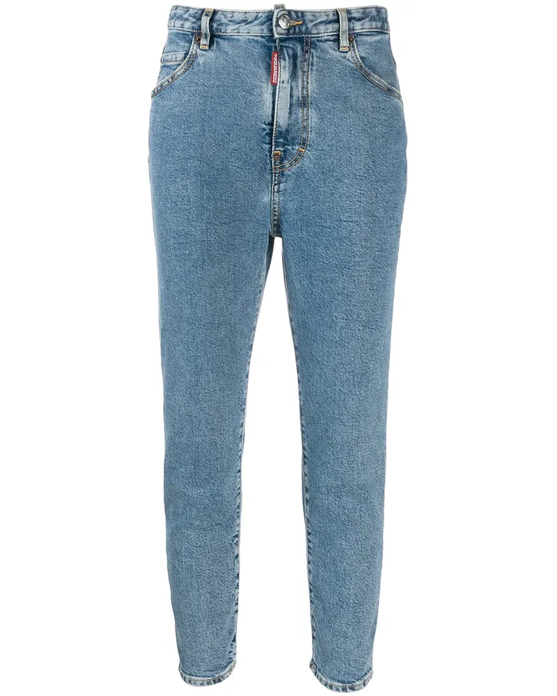 Dsquared2 Cropped-Skinny-Jeans - Blau Blau