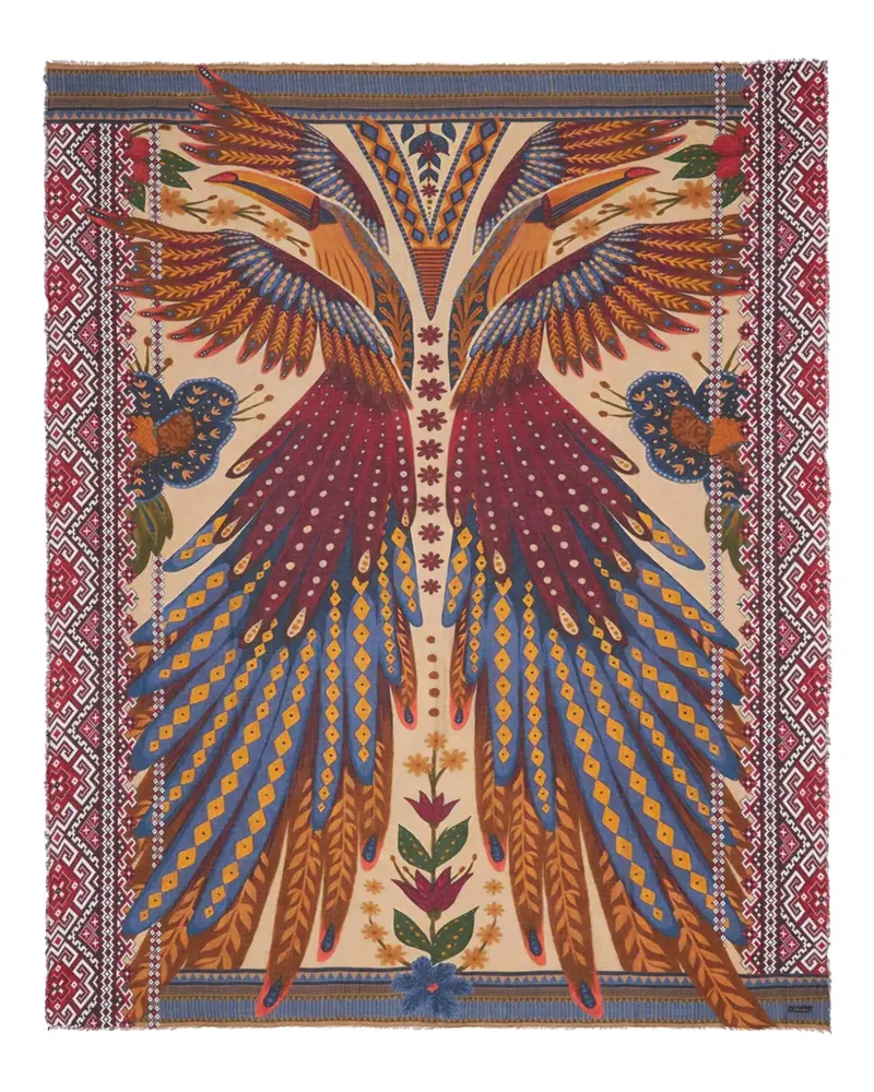 Faliero Sarti patterned scarf - Nude Nude
