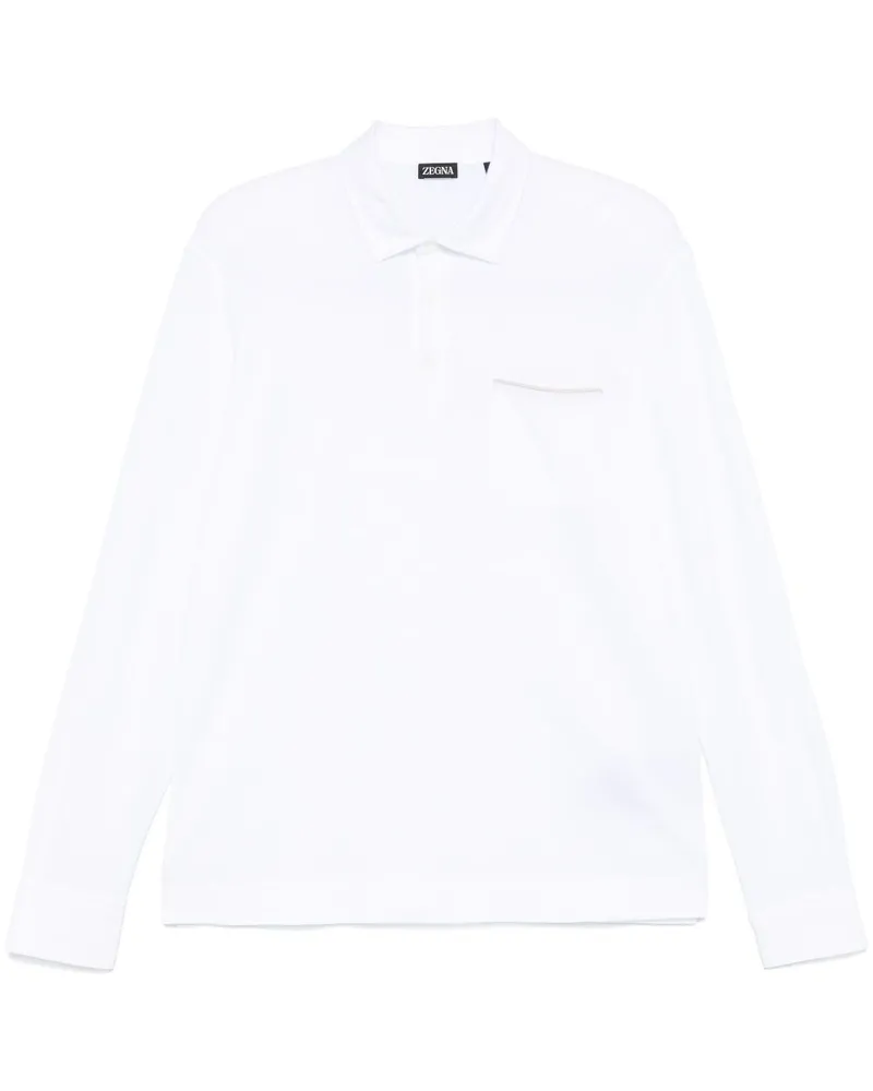 Ermenegildo Zegna Klassisches Poloshirt - Weiß Weiß