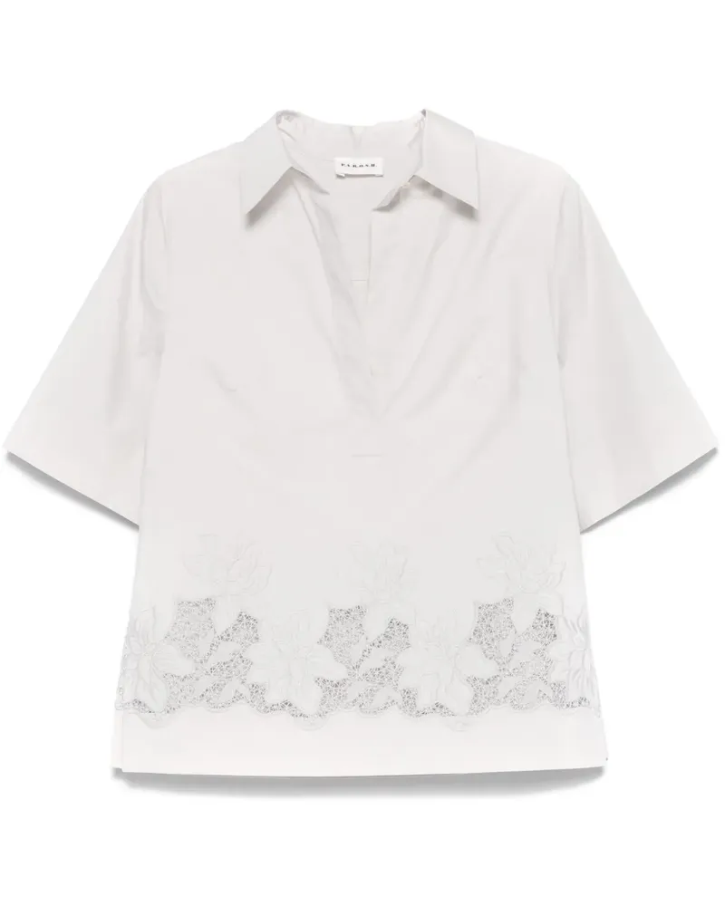P.A.R.O.S.H. P.A.R.O H. Bluse mit Blumenstickerei - Grau Grau