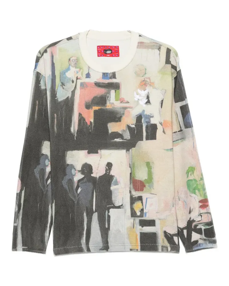 KidSuper graphic-print long-sleeve sweatshirt - Grau Grau
