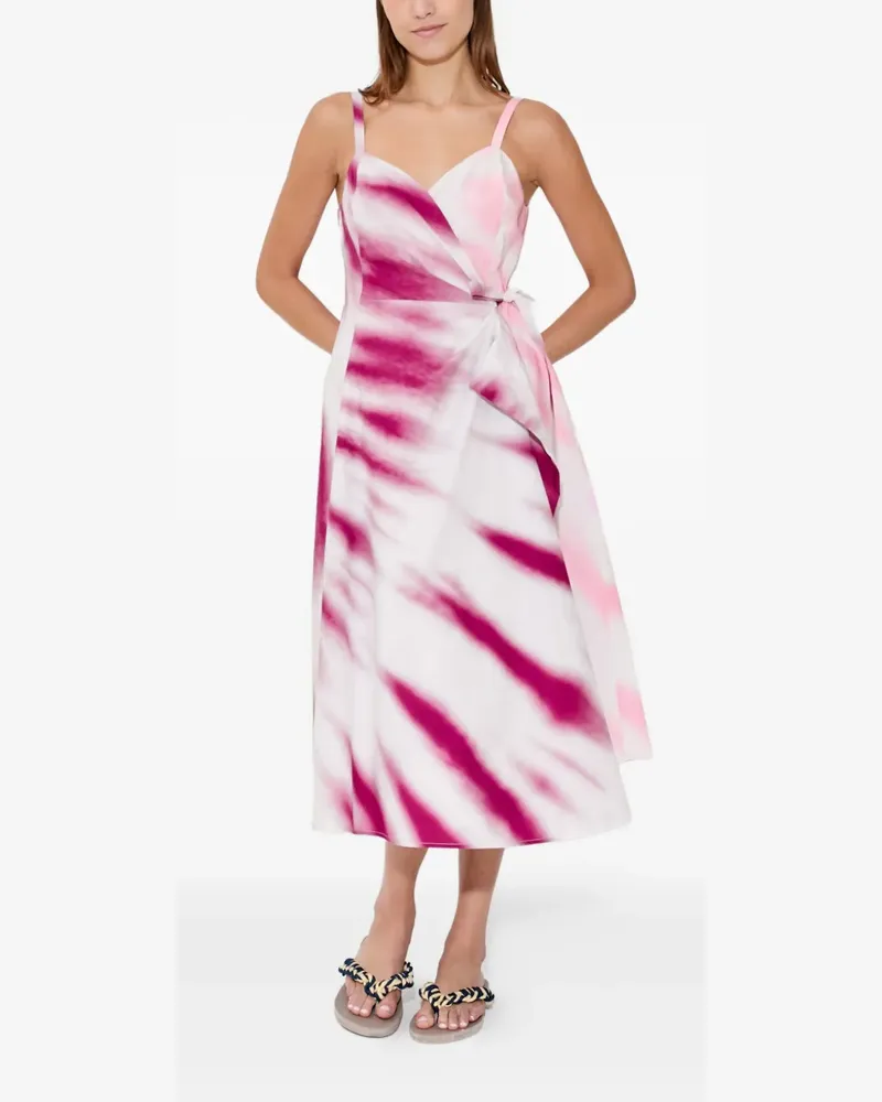 Rosie Assoulin Midikleid mit Batikmuster - Rosa Rosa
