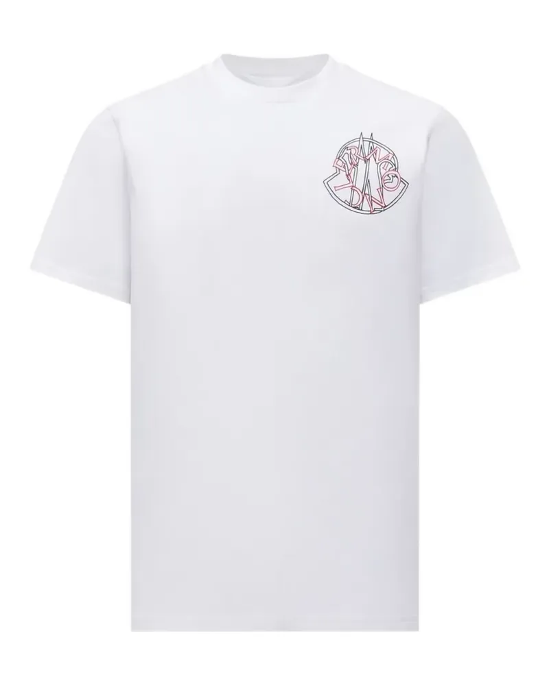 Moncler T-Shirt mit rundem Ausschnitt - Weiß Weiß