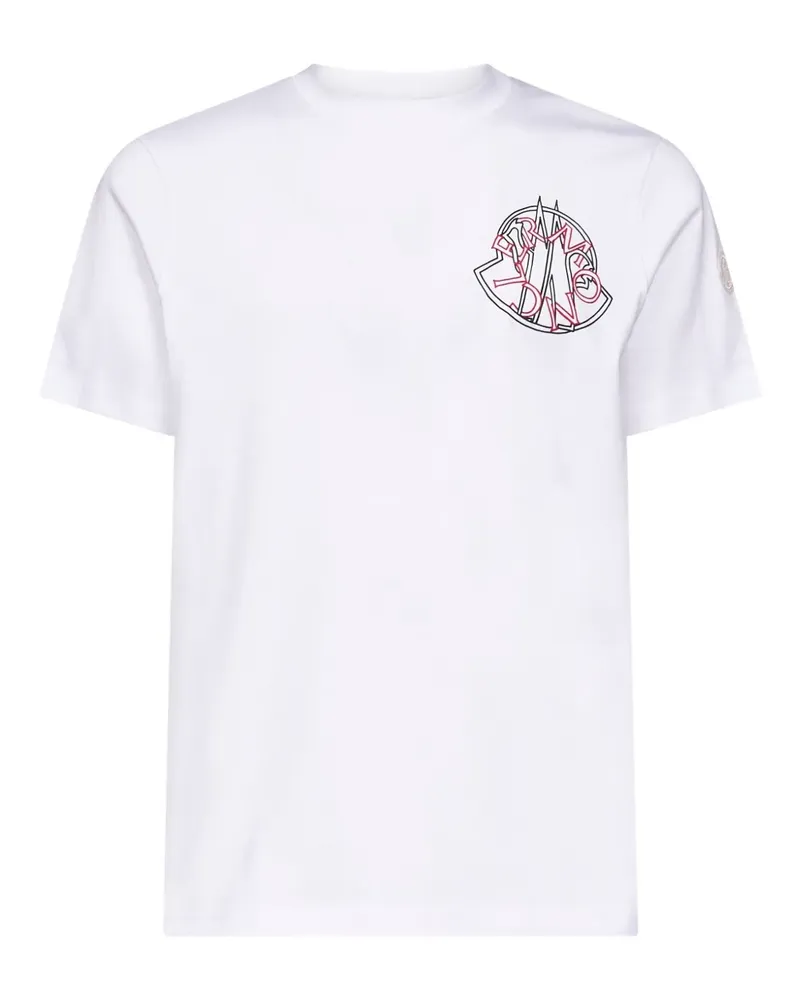 Moncler T-Shirt mit rundem Ausschnitt - Weiß Weiß