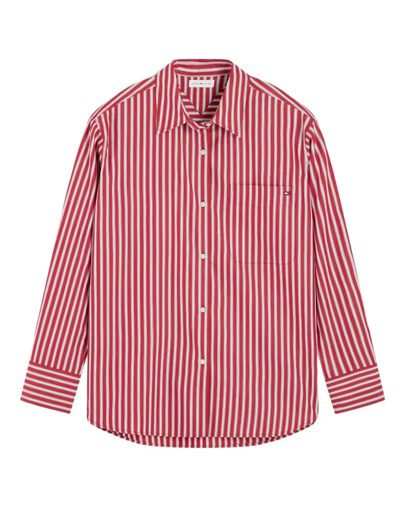 Tommy Hilfiger vertical-stripe long-sleeve shirt - Rot Rot