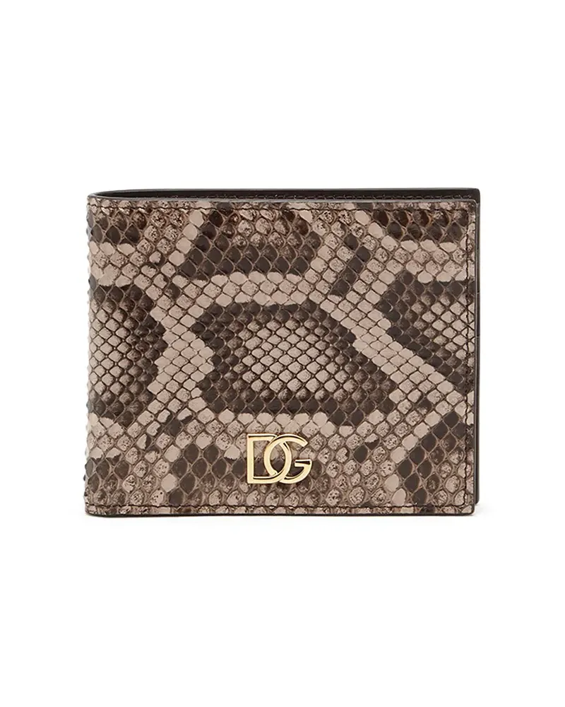 Dolce & Gabbana Portemonnaie aus Schlangenleder - Nude Nude