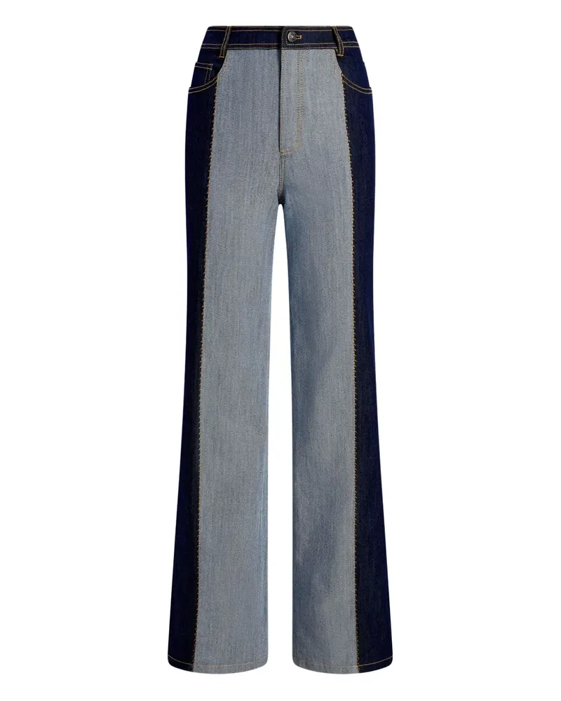 Cinq à Sept Francine Hose mit Kontrasteinsatz - Blau Blau