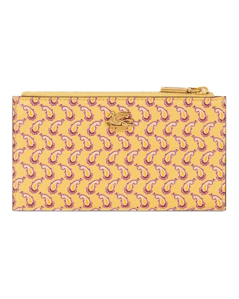 Etro Portemonnaie mit Micro Paisley-Print - Gelb Gelb