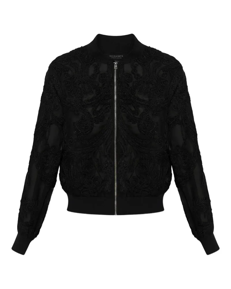 AllSaints Jacke mit Reißverschluss - Schwarz Schwarz