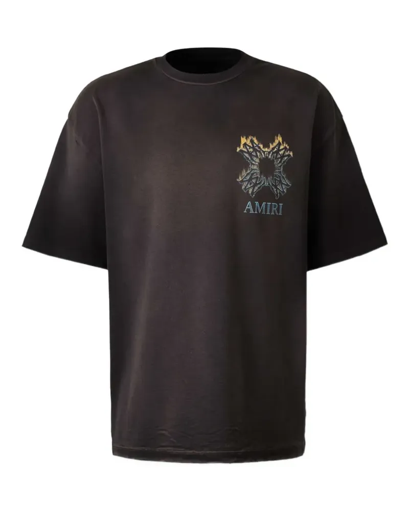 Amiri Ma Quad Flames T-Shirt mit grafischem Print - Schwarz Schwarz