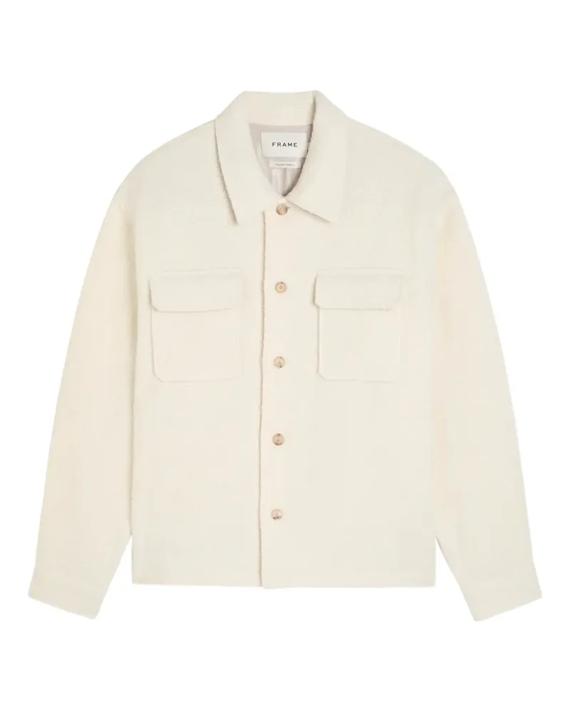 Frame Denim pocket tweed overshirt - Nude Nude