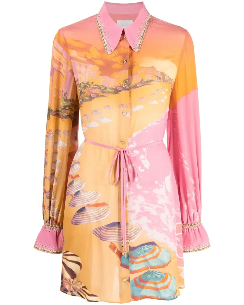 Camilla Hemdkleid mit Capri Me-Print - Mehrfarbig Mehrfarbig