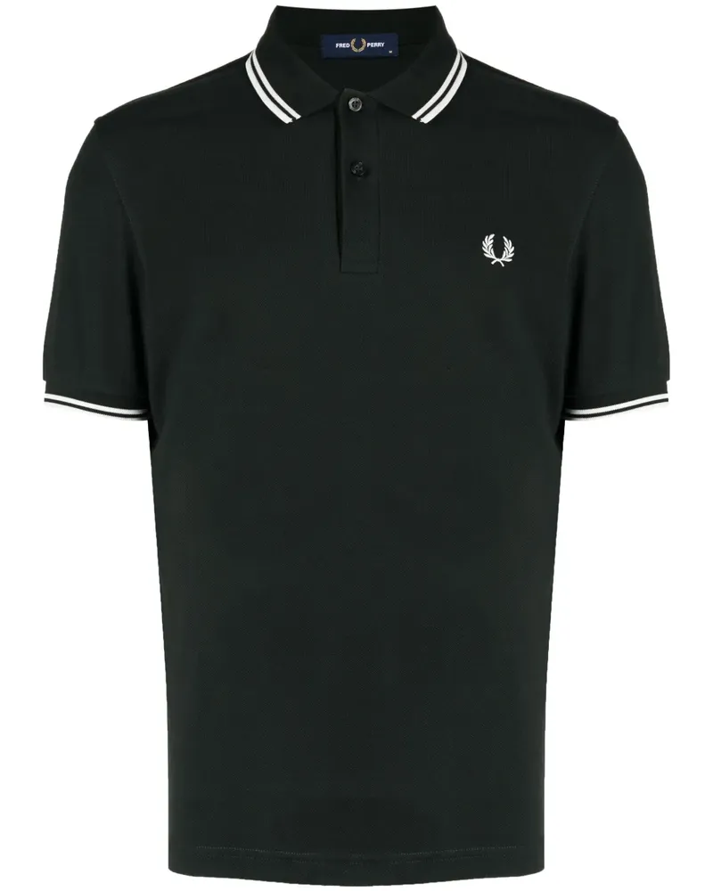 Fred Perry Poloshirt mit Kontrastdetails - Grün Grün