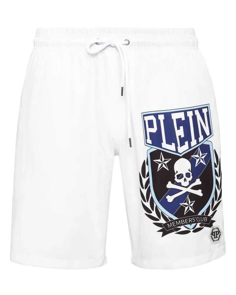 Philipp Plein Skull & Bones Badeshorts - Weiß Weiß