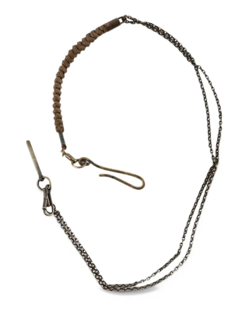 Ziggy Chen braided leather chain wallet strap - Braun Braun
