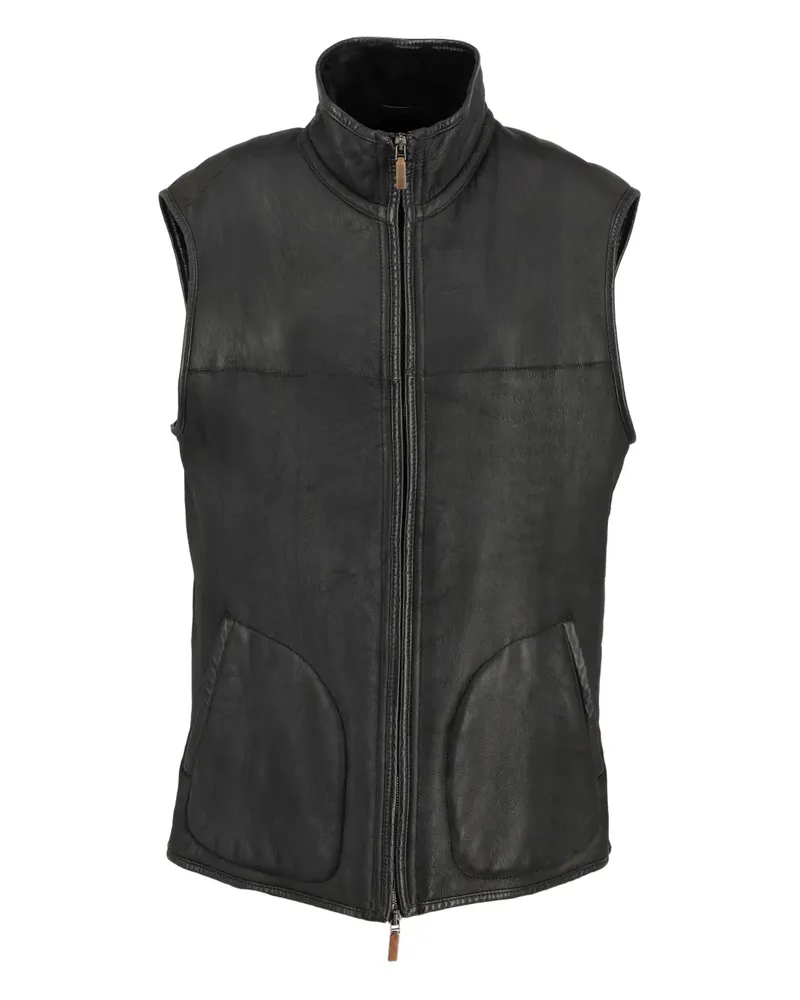 Larusmiani Weste aus Leder - NERO Nero