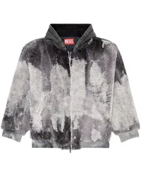 Diesel S-Depla Bomberjacke aus Fleece Grau