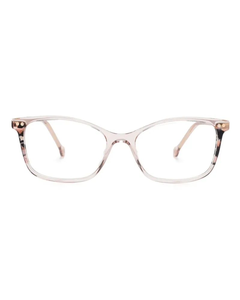Carolina Herrera New York Eckige Brille mit Logo-Gravur - Rosa Rosa