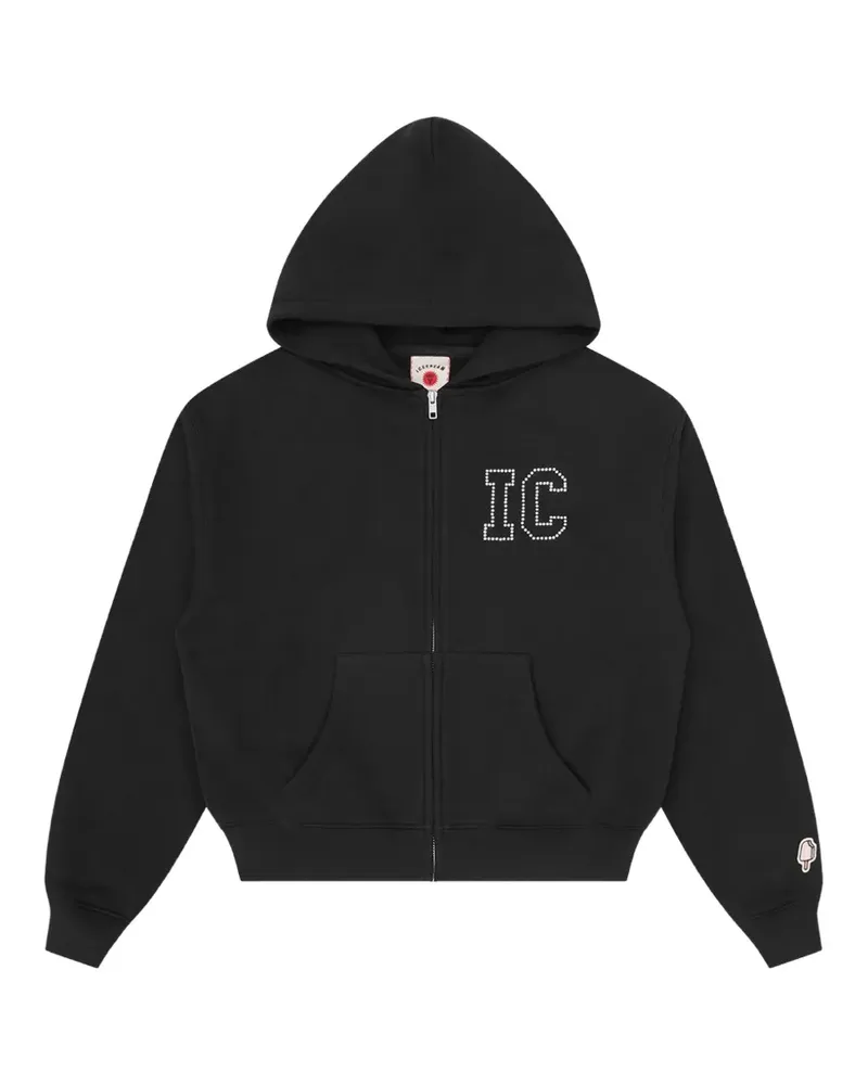 ICECREAM Verzierter Pullover mit Kapuze - Schwarz Schwarz