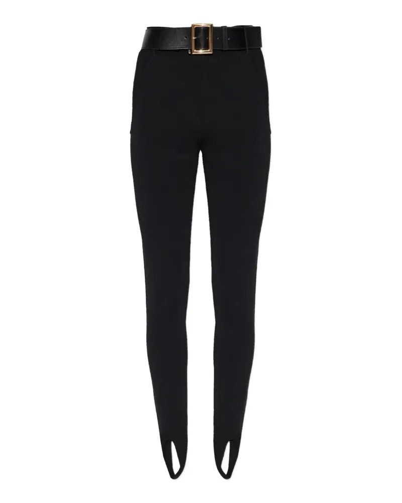 Self-Portrait Leggings mit Gürtel - Schwarz Schwarz