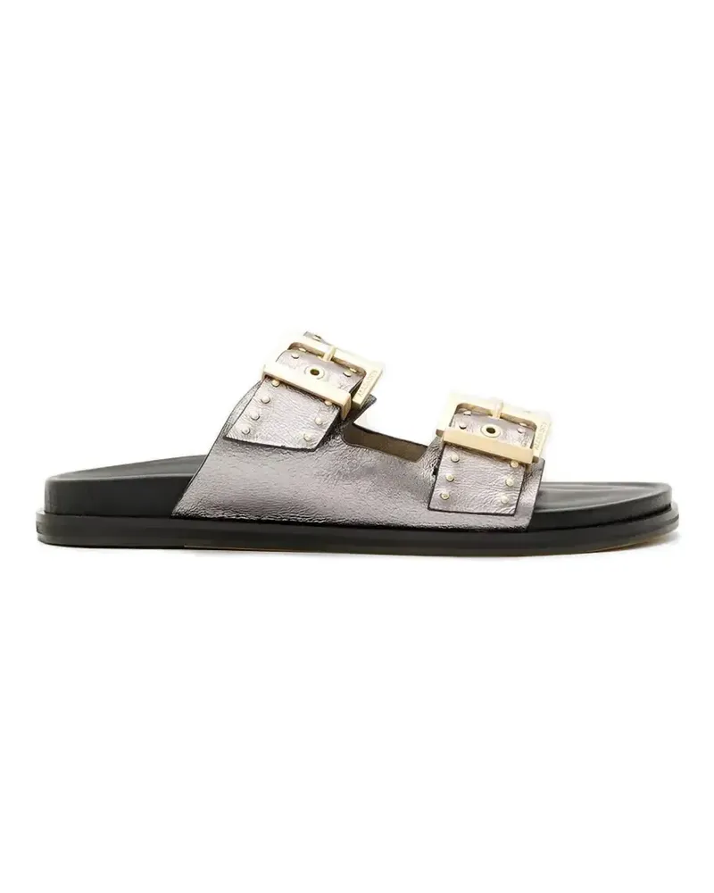 AllSaints Flache Magda Sandalen mit Nieten - Silber Silber