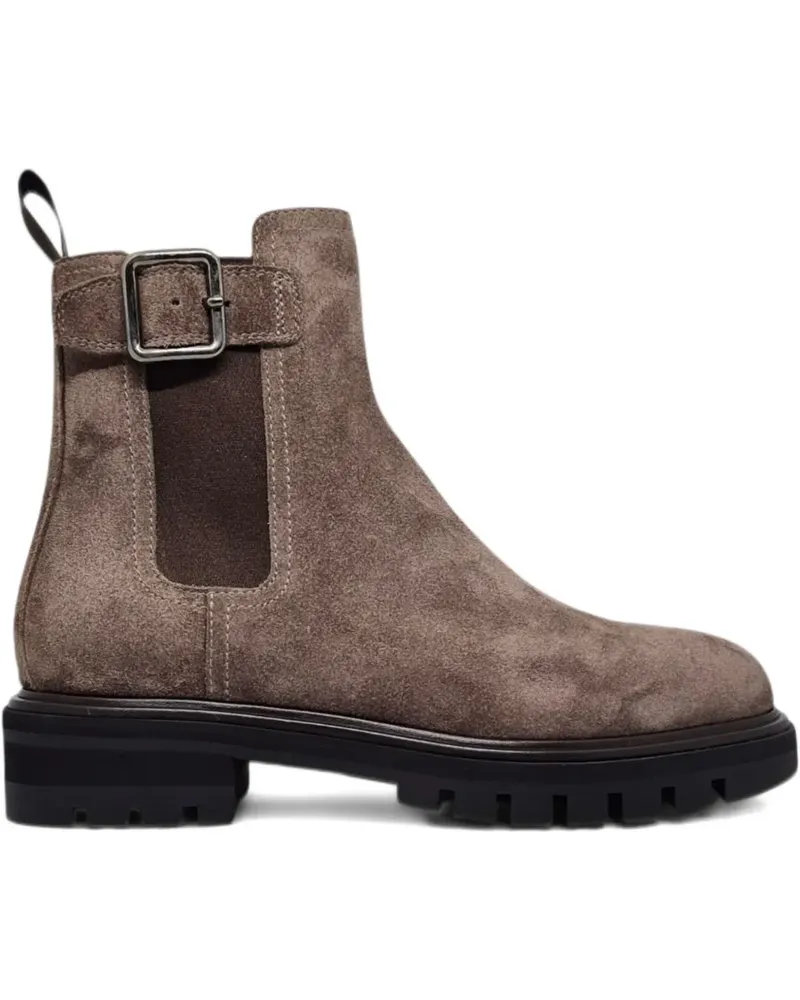 Henderson Schnallenstiefel mit Profilsohle 40mm - Braun Braun