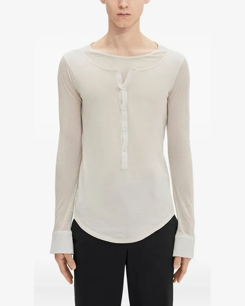 Ann Demeulemeester Leo Oberteil aus Baumwolljersey - Nude Nude