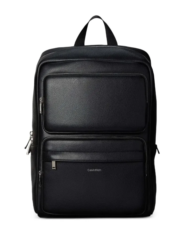 Calvin Klein Rucksack mit gekörnter Struktur - Schwarz Schwarz