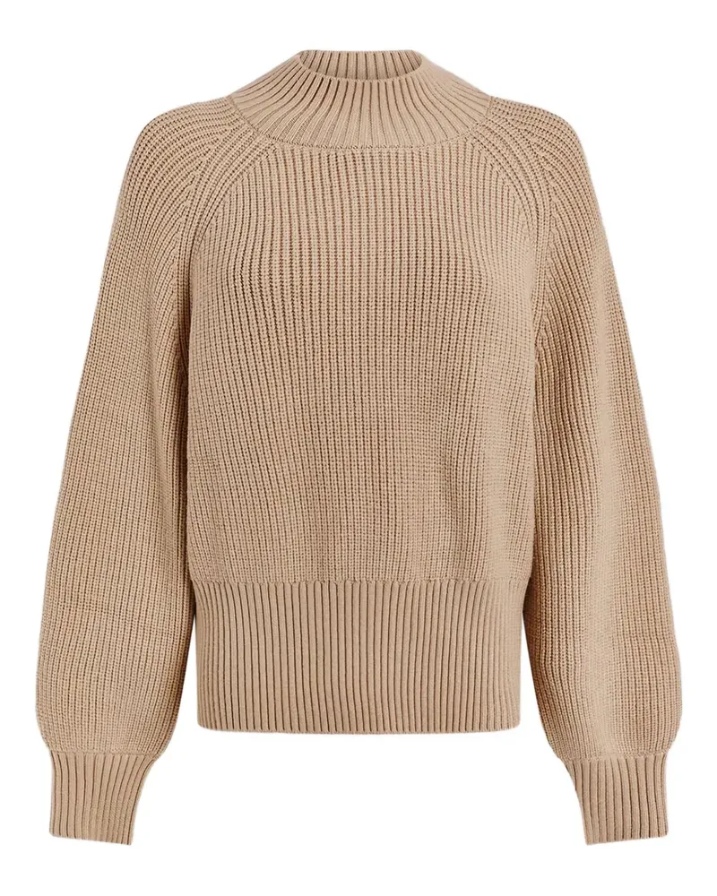 Varley Gerippter Pullover mit Stehkragen - Nude Nude