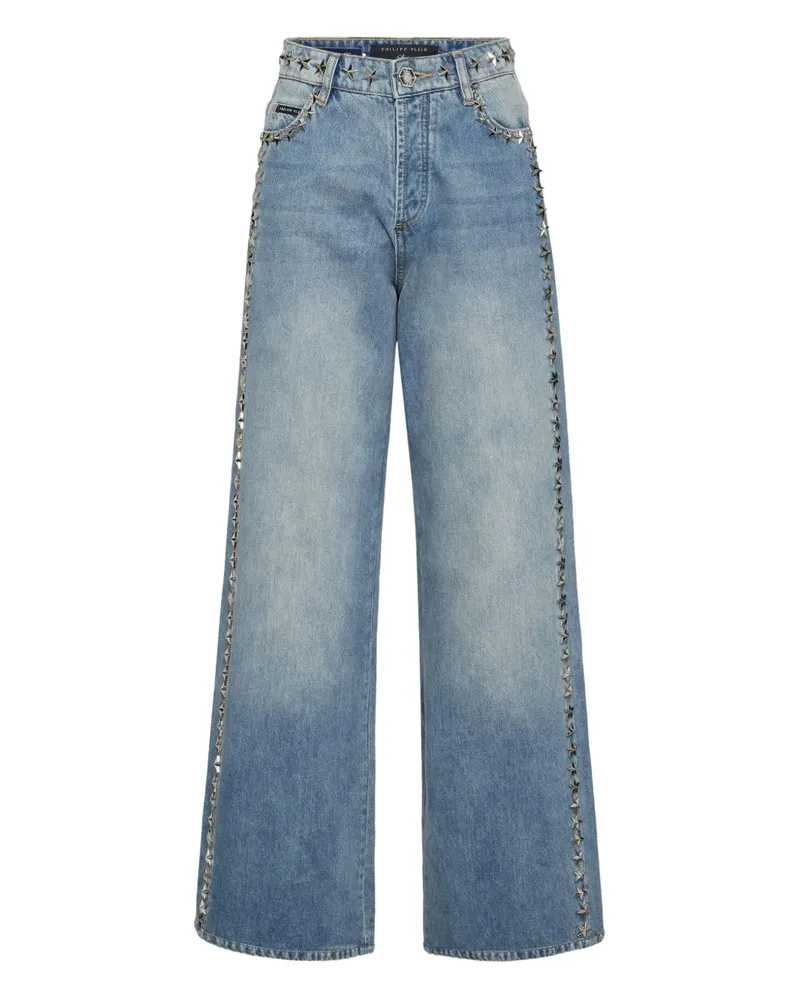 Philipp Plein Jeans mit Stern-Nieten - Blau Blau