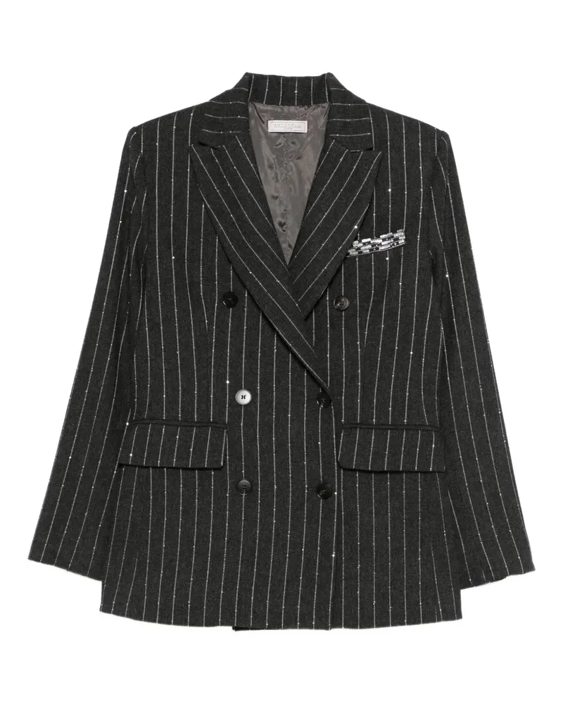 Antonelli Firenze Glicine pinstripe double-breasted blazer - Grau Grau