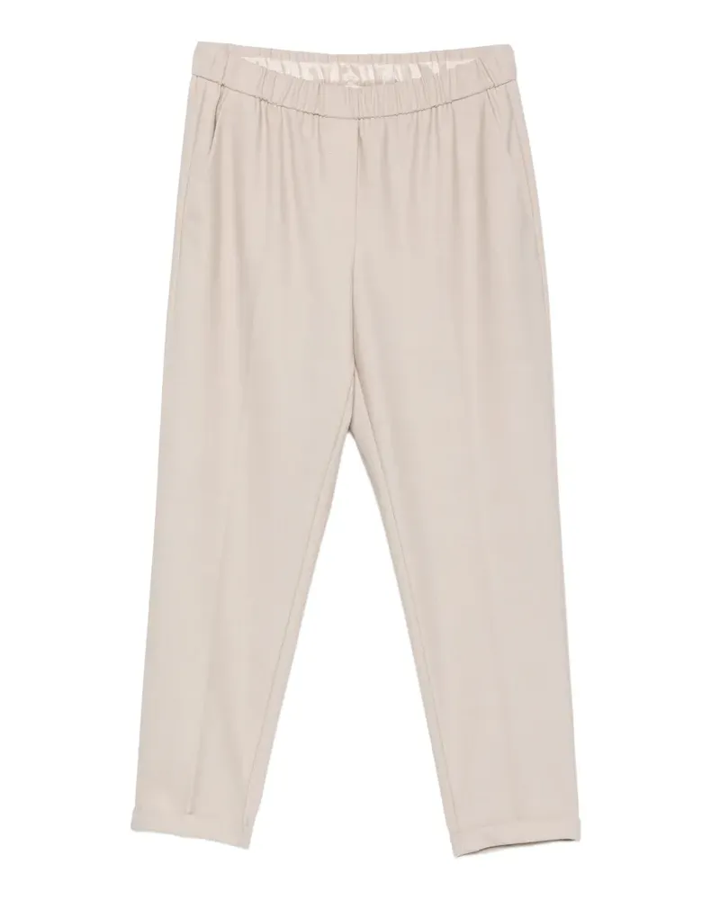 Antonelli Firenze Rosalba Hose mit elastischem Bund und Umschlag - Nude Nude