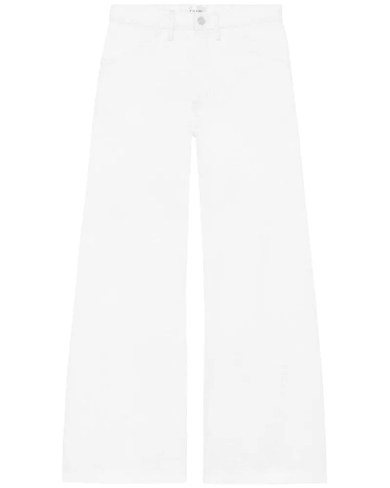 Frame Denim Jeans mit weitem Bein - Weiß Weiß