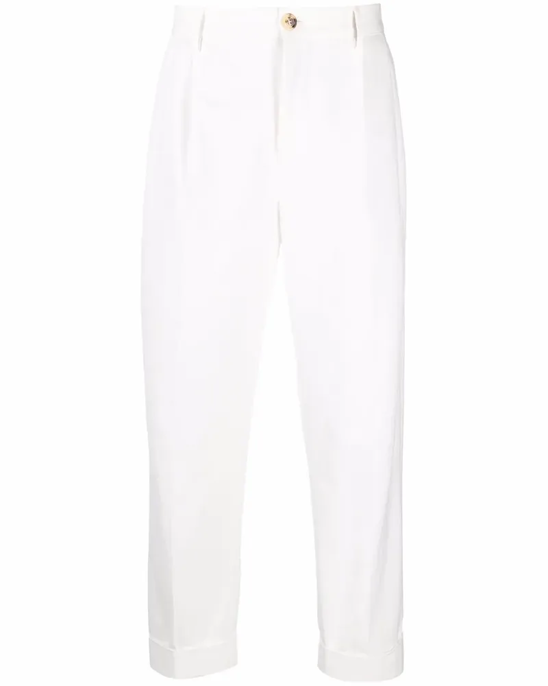 Brunello Cucinelli Gerade Hose mit Bundfalten - Weiß Weiß