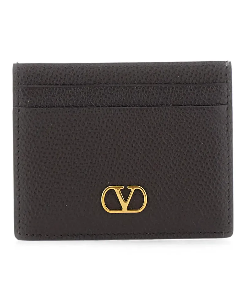 Valentino Garavani VLogo signature leather card holder - Braun Braun