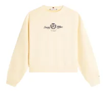 Sweatshirt mit Logo-Motiv - Gelb
