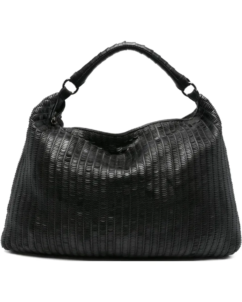 Reptile's House Shopper mit Falten - Schwarz Schwarz