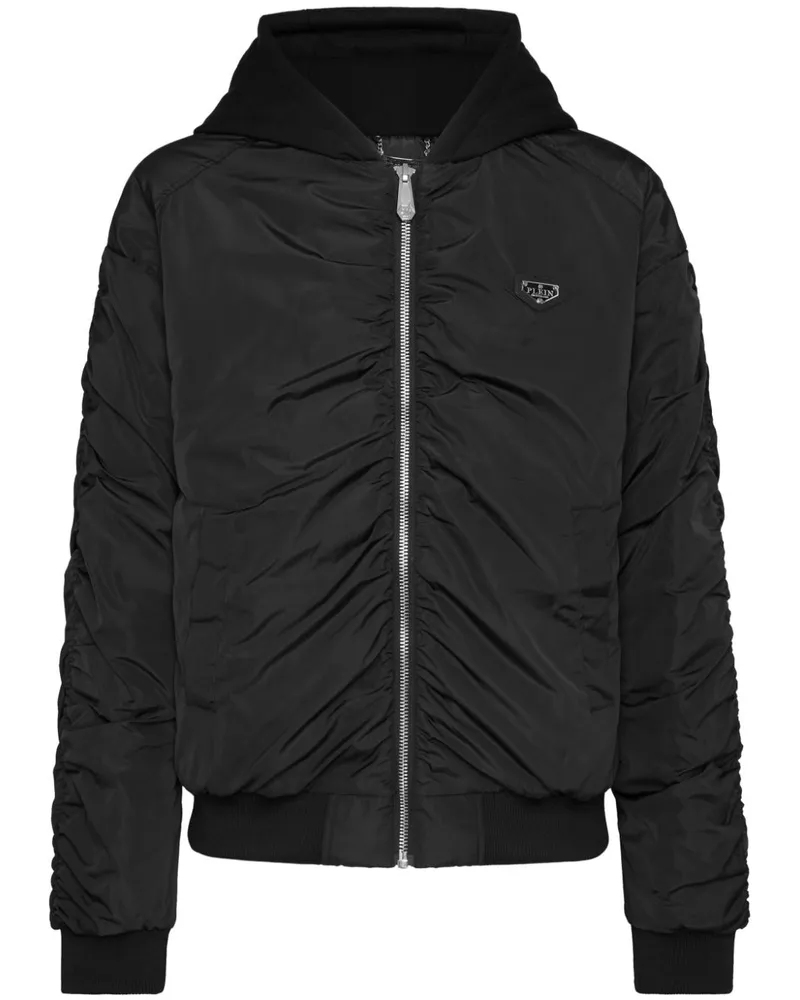 Philipp Plein Gefütterte Bomberjacke - Schwarz Schwarz