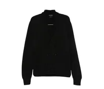 Gerippter Cardigan - Schwarz