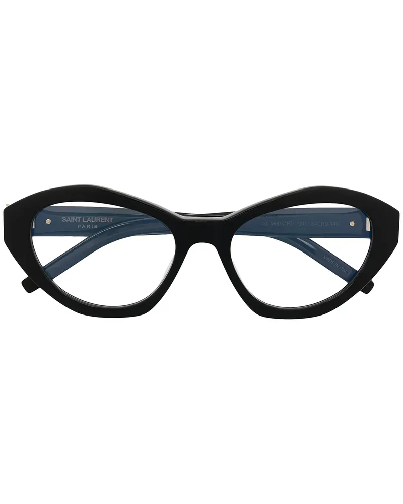 Saint Laurent Brille mit ovalem Gestell - Schwarz Schwarz