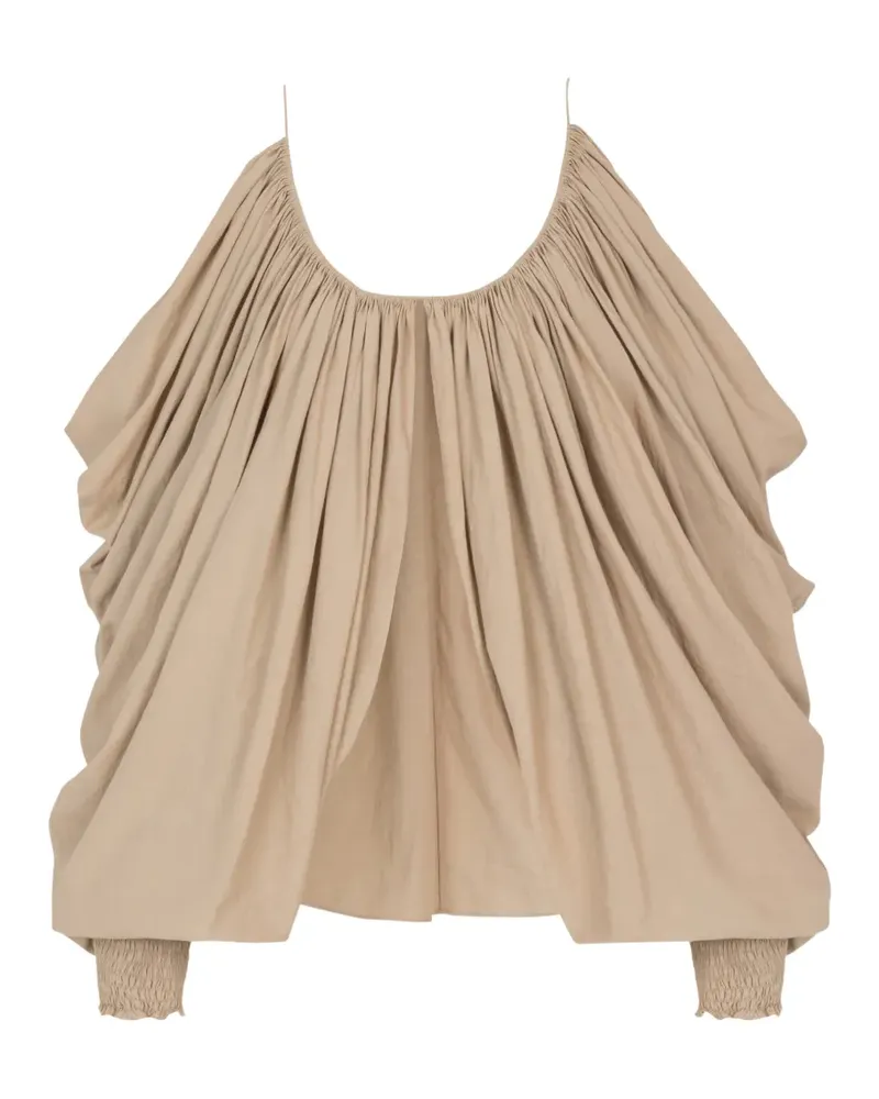 Balmain Bluse aus Baumwolle - Nude Nude