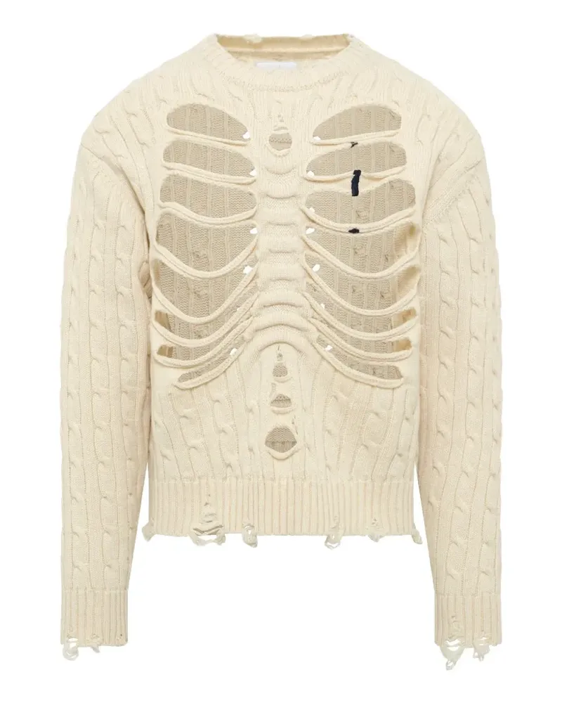 Doublet rib-cage cable-knit sweater - Nude Nude